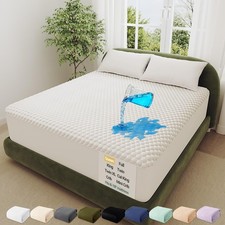 OhGeni 100 Waterproof Queen Size Mattress Protector,Soft Mattress Pad, Cooli...