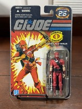Hasbro GI Joe 25th Anniversary Cobra Red Ninja Action Figure 3.75  2007