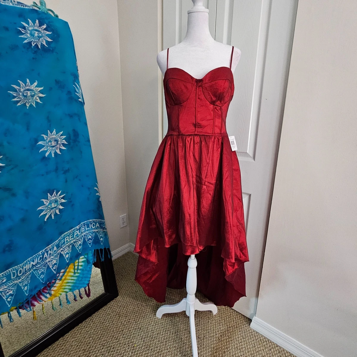 chiffon burgundy maxi dress ZAPAKA Women Burgundy Bridesmaid Dress A-Line Chiffon Wedding Party Dress with Slit, Burgundy / US10