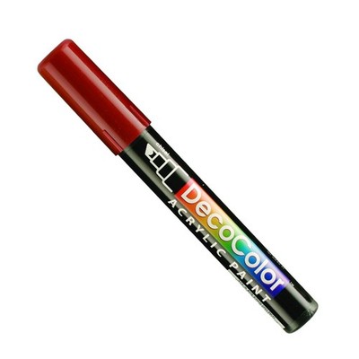 Uchida Marvy Deco Color Chisel Tip Acrylic Paint Marker Art Supplies,English Red