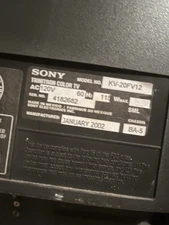 sony trinitron kv-20fv12