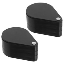 2 PCS High Clarity Folding Magnifier Collapsible Magnifying Glass