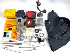 1970s KODAK DARKROOM EQUIPMENT lot of 26 film developing tools ENLARGER  HOOD