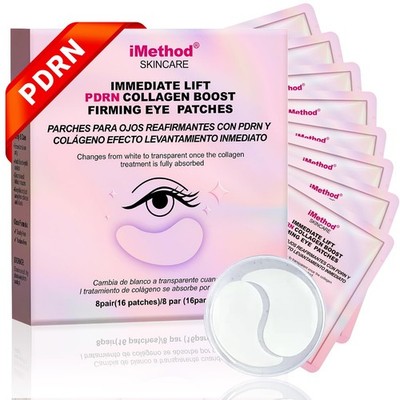 iMethod PDRN Collagen Boost Eye Patches - Under Eye Mask, Instant Lift Eye Mask