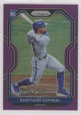 2021 Panini Prizm Purple Prizm Santiago Espinal #72 0to2