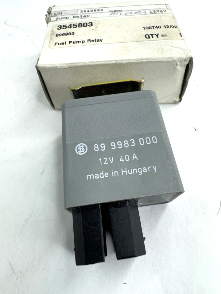 Relé principal de bomba de combustible OEM Volvo 850 12V 40A # 3545803 / Stribel 89 9983 000 nuevo de stock Foto 2 de 4
