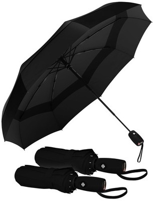 Repel Regenschirm winddicht Reise 29,21 x 5,08 x cm, 2. Schwarz (2er Pack) 