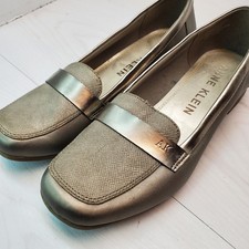 Anne Klein AK Flex Women's Size 9M Metallic Gold Loafers Dress Shoes