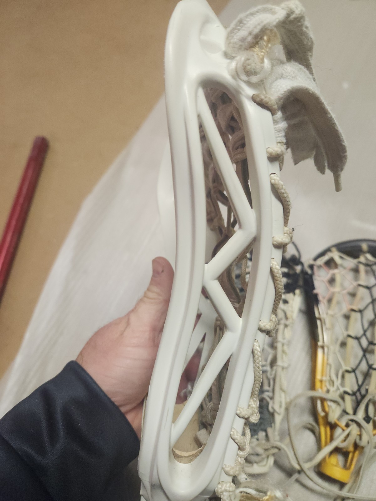 Lot Of 3 Vintage Strung Warrior Lacrosse Heads