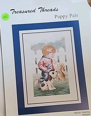Treasured Threads Puppy Pals Cross Stitch Chart Design