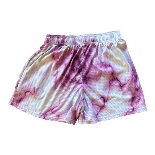 Pantaloncini Inaka Power rosa tie-dye mesh sollevamento palestra tasche atletiche taglia XL - Foto 3 di 8