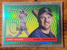 2025 Topps Chrome Platinum Larry Walker #428 Green Vibrations Refractor /99 HOF