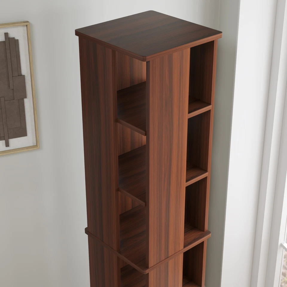 Organizador de estantería giratoria de esquina de 6 niveles torre de estantería giratoria de 360° Foto 4 de 4