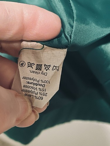 Abrigo para mujer J Crew Stadium Cocoon mezcla de lana talla 8 verde brillante Kelly Preppy - Imagen 11 de 12