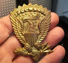 Antique Civil War "Jeff Davis" Hardee Hat Brass Eagle Insignia Badge Pin