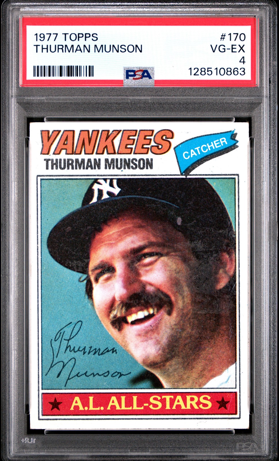 1977 TOPPS #170 THURMAN MUNSON PSA 4