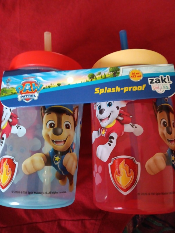 Paw Patrol Cups W/ Straws 