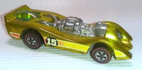 Vintage Hot Wheels redline Jet Threat HK yellow