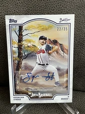 🔥Spencer Strider 2025 Topps x Bob Ross Titanium White Auto /35 Braves