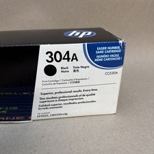 New Open Box HP 304A Black Original LaserJet Toner Cartridge, CC530A