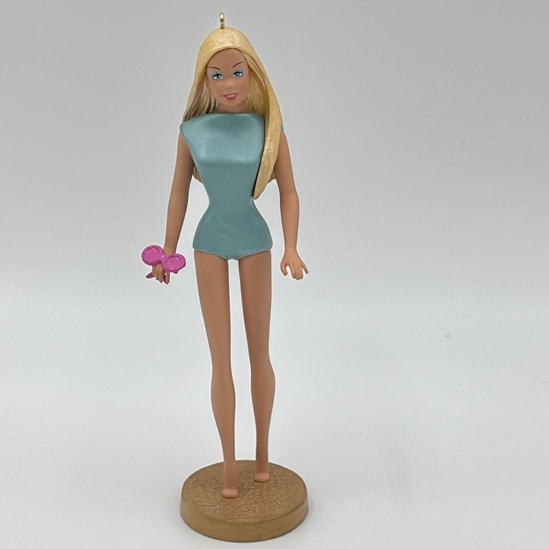 2003 Hallmark Keepsake Malibu Barbie Ornament Tenth in Series Memory Card GUC