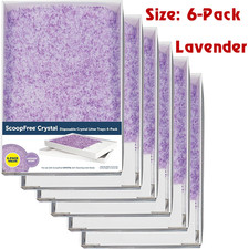 PetSafe ScoopFree Crystal Litter Tray Refill Lavender Scent 4.3 lb Bags 6 Pack