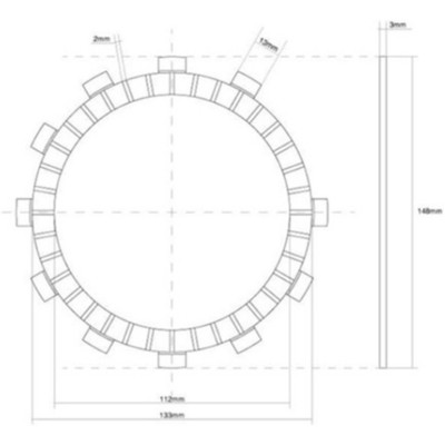 Kupplungslamellen Reiblamelle von F.C.C. für Yamaha 4H7-16321-02 Yamaha XTZ XJ6