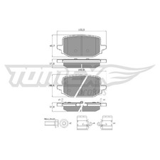 Satz Bremsbeläge Bremsklötze hinten für Nissan Townstar XFK X-Trail 4 | 26247