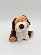 TY Pluffies Whiffer Plush Brown White Puppy Dog Stuffed Toy 2002 - 11"