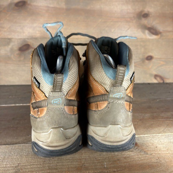 keen circadia mid linea donna taglia 8 scarpe stivali da trekking impermeabili in pelle marrone