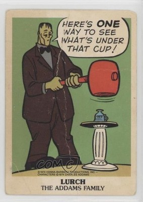 1974 Wonder Bread Hanna-Barbera Magic Tricks The Addams Family Lurch #9 00gy