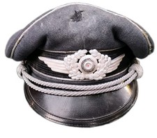 WEHRMACHT, Luftwaffe Schirmm&uuml;tze,Offizier, WK 2,WH,german WW2 visor cap