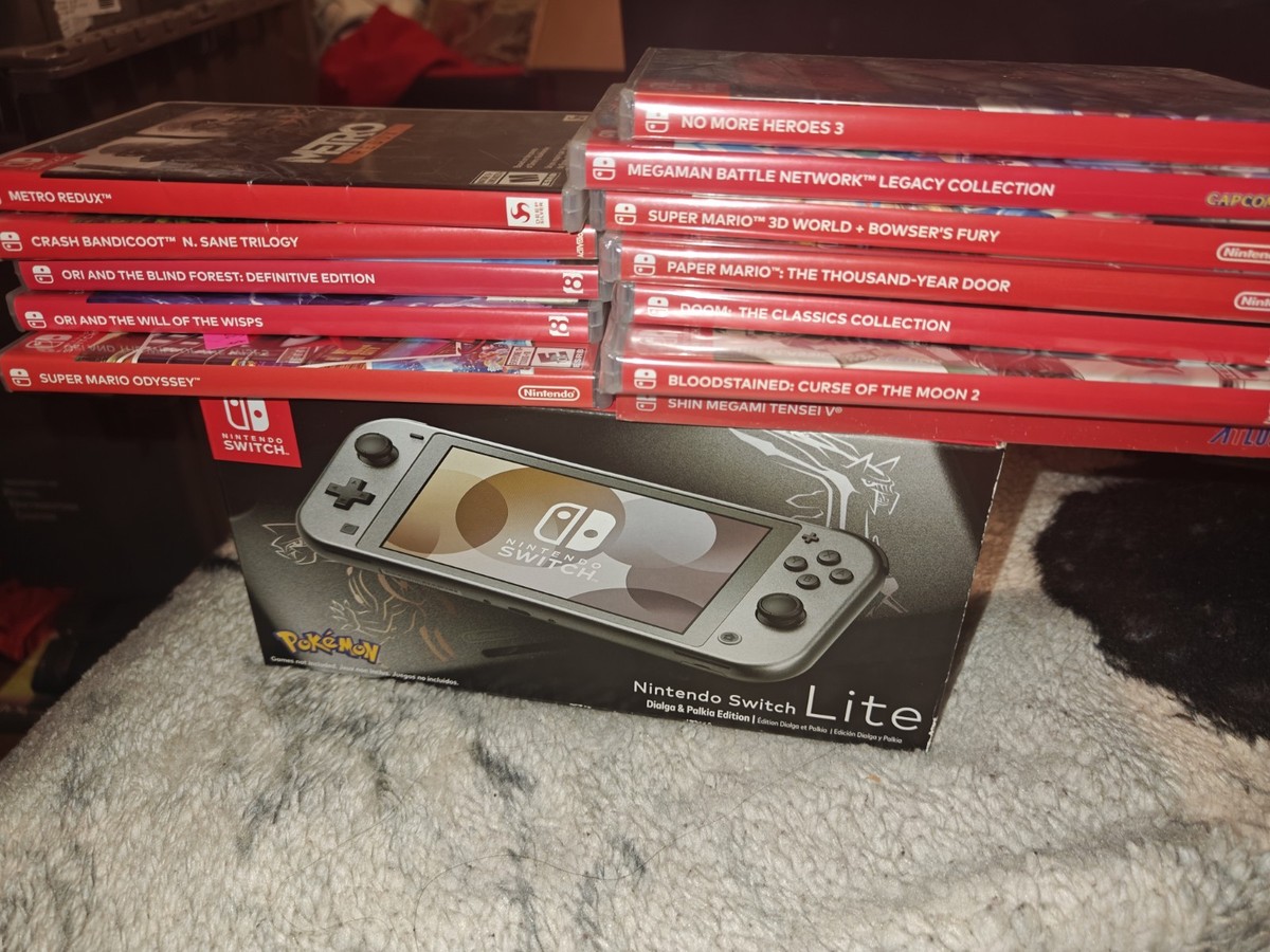 New Nintendo Switch Lite Dialga & Palkia Handheld Console - 32GB