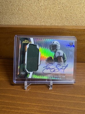 2013 Geno Smith Topps Finest Rookie Patch Auto Prizm Refractor /25 #RAP-GS RC