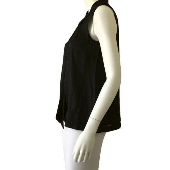 Generra Black Silky Front Tie Blouse - Image 4 of 4