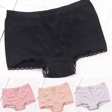 For Women Breathable Lace Edge Underwear Flat Angle Triangle Pants 3 Pairs Pack