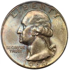 1964 Toned Washington Quarter PCGS MS 66 See Video Toning Silver Coin 25C