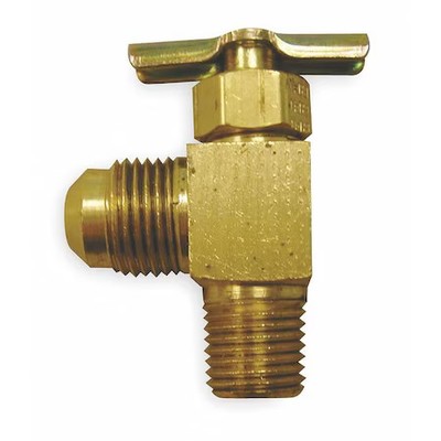 Weatherhead 6703 Needle Valve, Angled, Brass, 1/4 X 5/16 In.