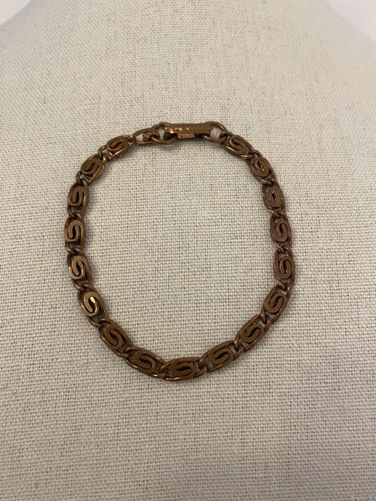 Solid Copper Bracelet S Link Chain - image 2