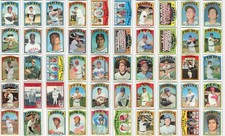 1972 Topps Partial Set Lot 50 Cards VG Vintage Baseball MLB - Exact Cards Shown