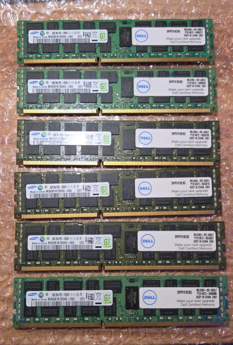 Samsung PC3-12800 (DDR3-1600) Server RAM 6 Modules for sale | eBay