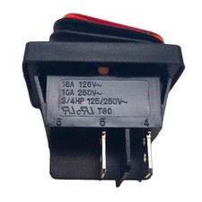 4Pin Waterproof Red Rocker Switch Double Pole 16A 125V 10A 250V 3/4HP for Rl2
