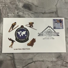 LAKE PLACID 2000 Winter GOODWILL GAMES Cover Stamp Limited SKI SKATE Toboggan