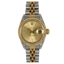 Preowned Rolex Lady Datejust 26 Steel & Gold Champagne Dial 69173 | Finance A...