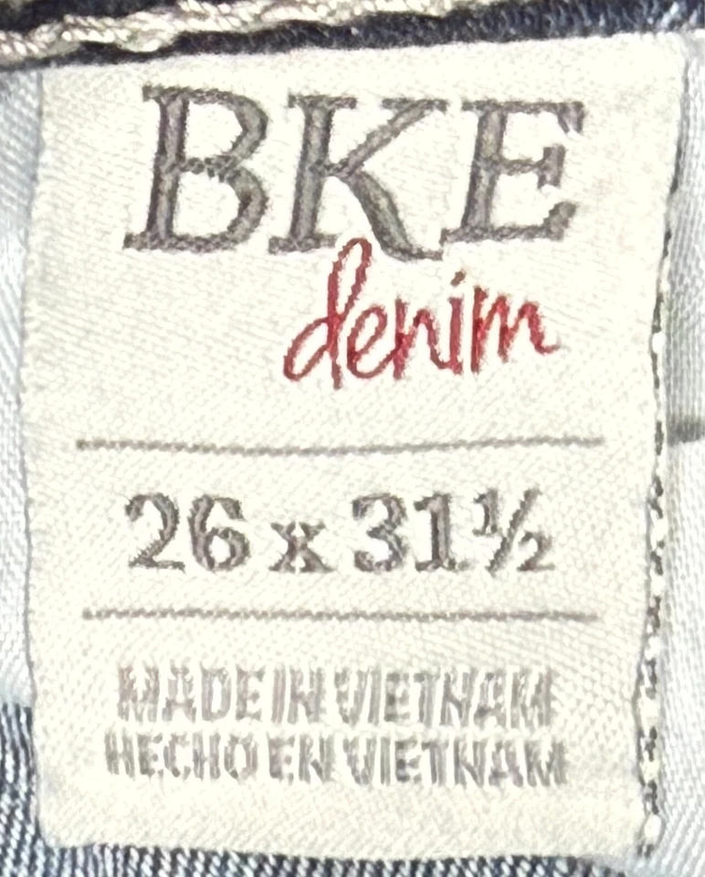Pantalones de mezclilla bordados con hebilla BKE Payton para mujer talla 26R (26x29 real) Foto 4 de 4
