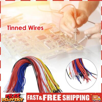 100x Double Tin Plated Breadboard PCB Solder Cable Copper Conductor Wire 8 inch 