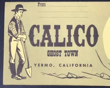 VTG 1970s Calico Ghost Town Yermo CA California Travel Brochure Mailer