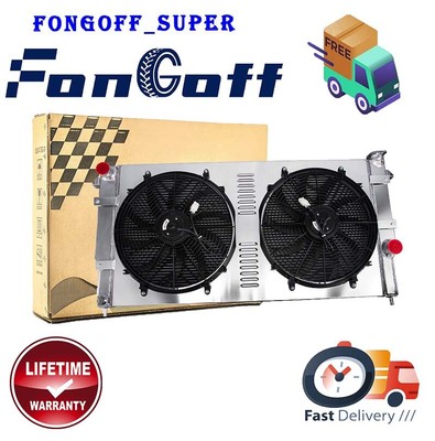 3 Row Radiator Shroud Fans For 94-02 Dodge Ram 2500 3500 5.9L Diesel Cummins MT