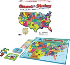 Game of the States Board Game -  Family Game Night Kids 8+ & Adults