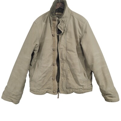 アバンクロンビーアンドフィッチ ファージャケット y2k Vtg Y2K Abercrombie & Fitch Adirondack Wool Lined Sherpa